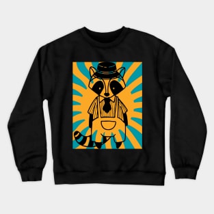 line art raccoon Crewneck Sweatshirt